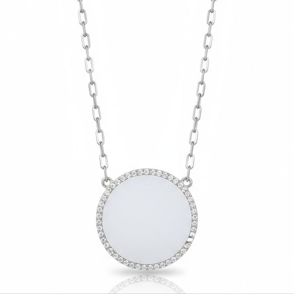 Gorjana Silver Circle Pendant Necklace